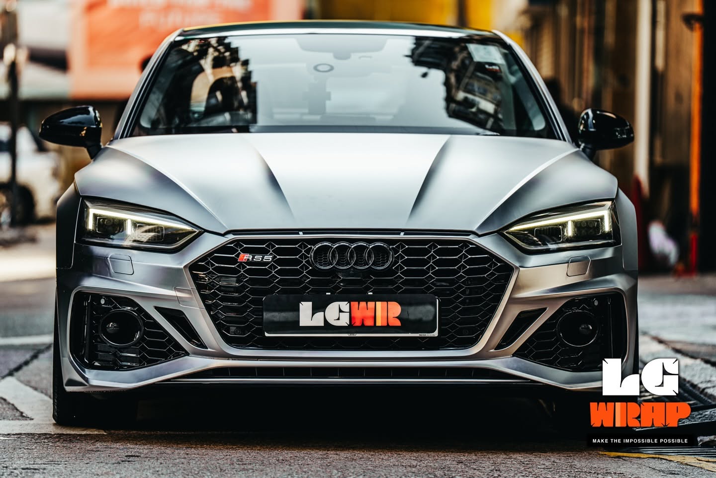 Audi A5 CYBRIX IRONMIX Satin Liquid Metallic Silver Colour PPF 施工作品