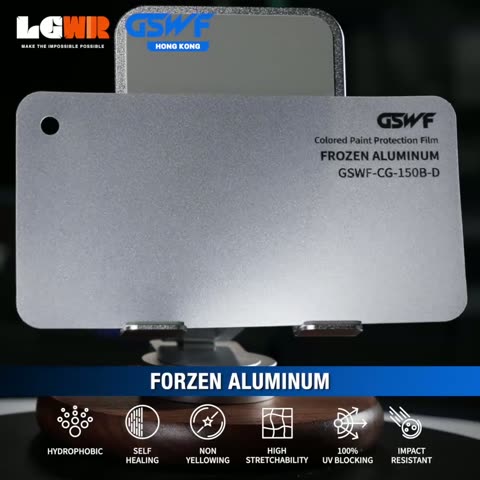 FROZEN ALUMINUM GSWF CHROMA GUARD Colour PPF colour-change wrap swatch — LETS GET WRAP Hong Kong