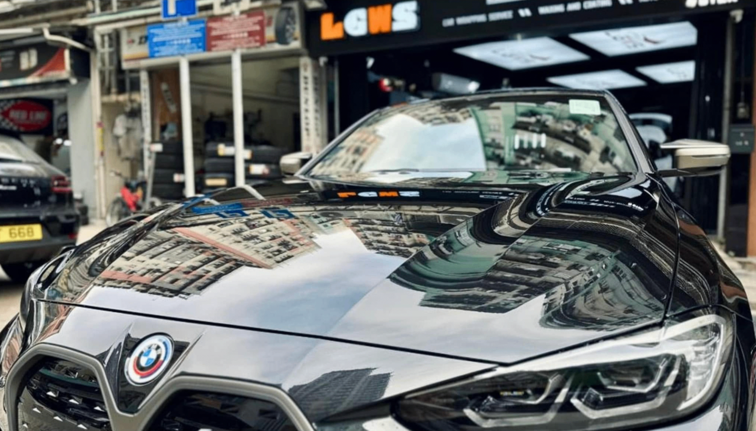 BMW i4 STEK DYNOPure+ 透明亮面漆面保護膜 (Gloss PPF) 施工作品