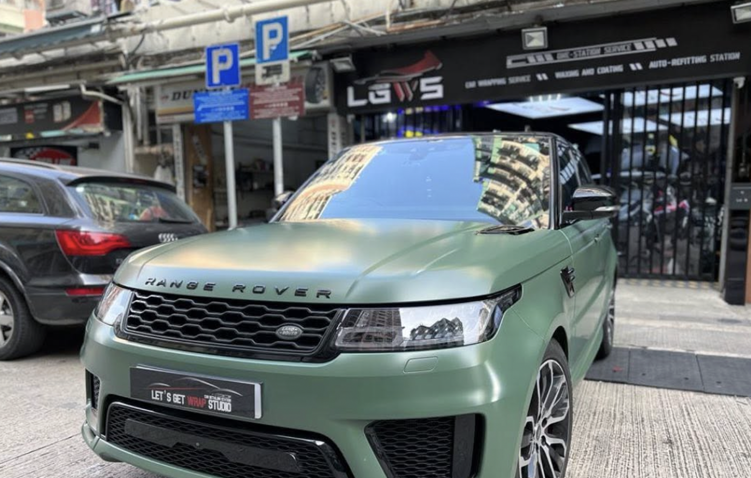 Range Rover Sport CYBRIX IRONMIX Satin Military Green COLOUR PPF 施工作品