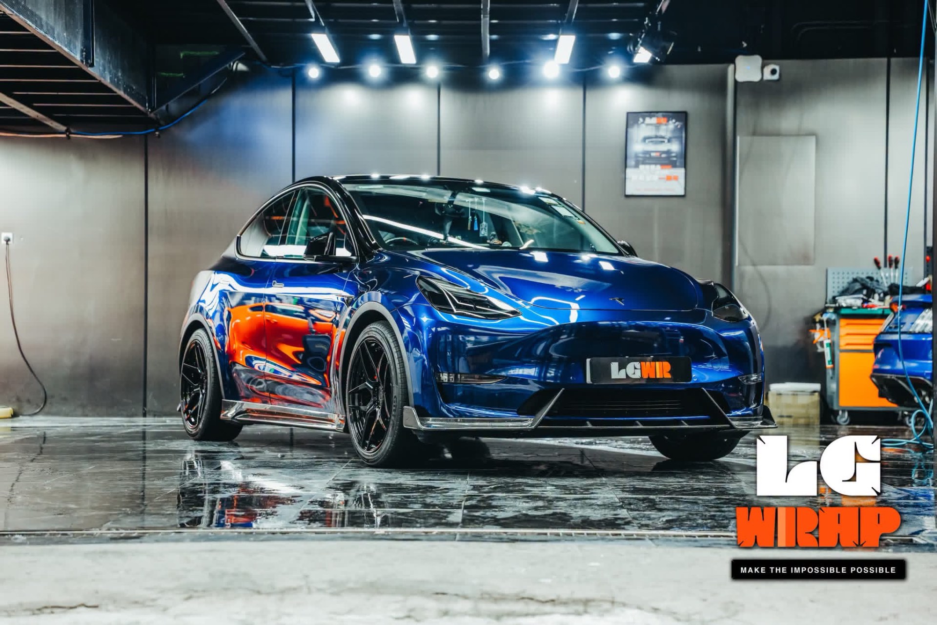 Tesla Model Y GSWF Chroma Guard Ocean Blue Colour PPF