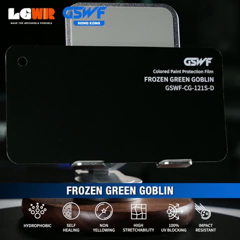 FROZEN GREEN GOBLIN GSWF CHROMA GUARD Colour PPF colour-change wrap swatch — LETS GET WRAP Hong Kong
