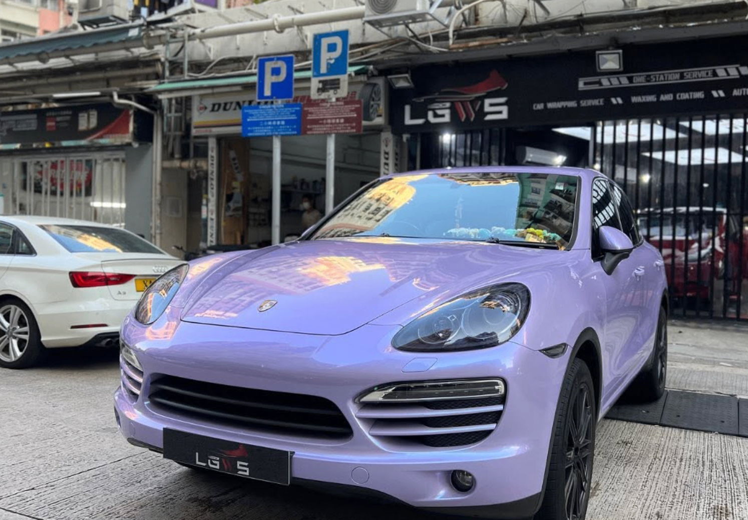 Porsche Cayenne CYBRIX IRONMix Colour PPF｜Silver Magic Purple