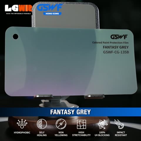 FANTASY GREY GSWF CHROMA GUARD Colour PPF colour-change wrap swatch — LETS GET WRAP Hong Kong