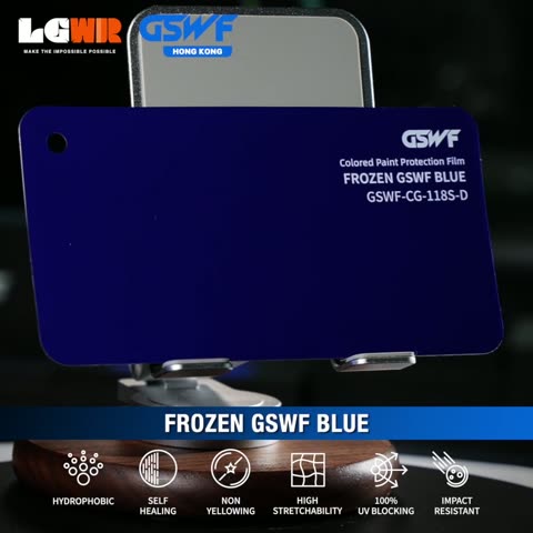 FROZEN GSWF BLUE GSWF CHROMA GUARD Colour PPF colour-change wrap swatch — LETS GET WRAP Hong Kong