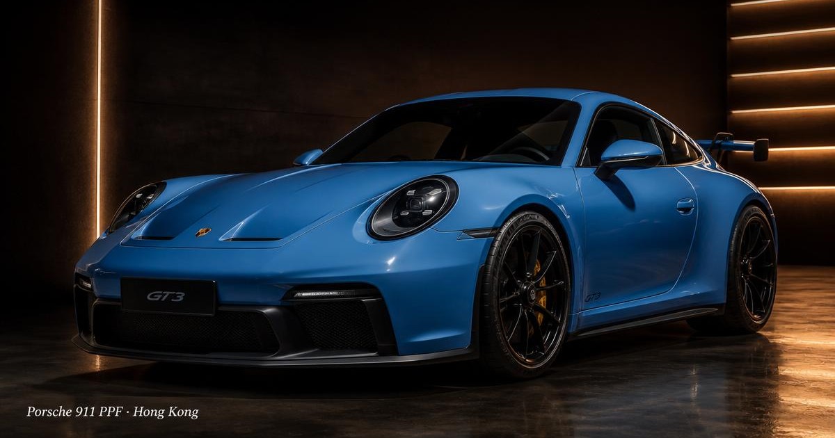Porsche 911 paint protection film installation