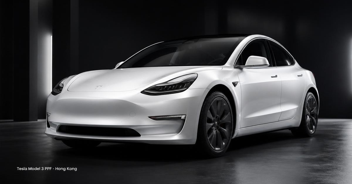 Tesla Model 3 paint protection film installation